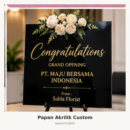 Papan Bunga Akrilik Grand Metropolitan Bekasi